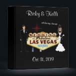 WEDDING in Las Vegas Personalized Binder<br><div class="desc">WEDDING in Las Vegas Personalized Binder
Front of album  add names of Bride & Groom and Date of wedding
Optional on back of album,   you can add location where you got married in Las Vegas!</div>