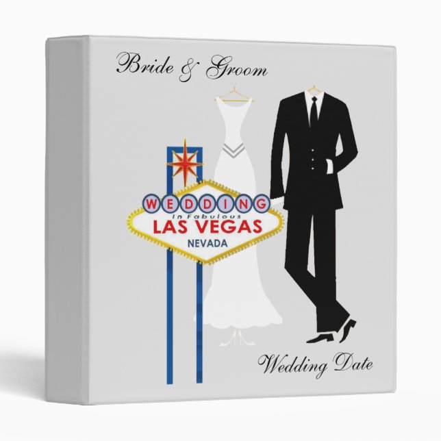 WEDDING in Las Vegas Personalized Binder (Front/Spine)