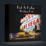 WEDDING in Las Vegas Personalized Binder<br><div class="desc">WEDDING in Las Vegas Personalized Binder
Front of album  add names of Bride & Groom and Date of wedding
Optional on back of album,   you can add location where you got married in Las Vegas!</div>