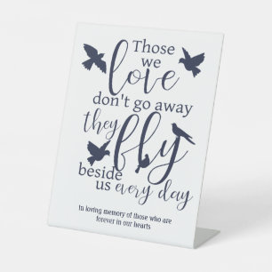 Wedding In loving Memory Table Pedestal Sign