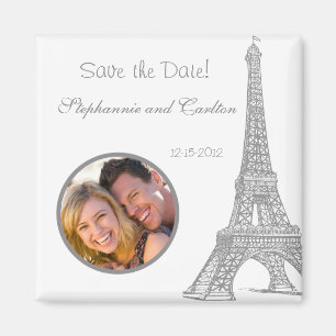 Wedding in Paris Announcement Magnet