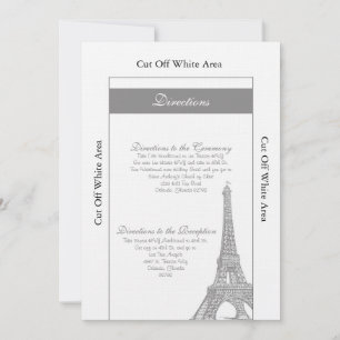 Wedding in Paris Directions Card