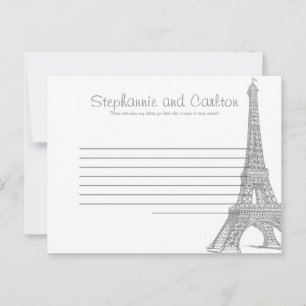 Wedding in Paris Writable Advice Card