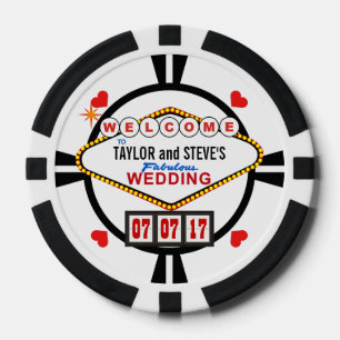 Wedding in Vegas Casino Favour Poker Chips