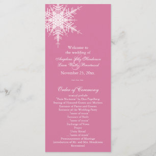 Wedding in Winter Program (pink)