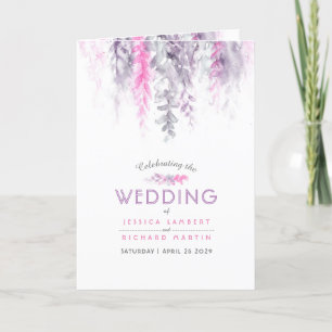 Wedding indigo purple pink flower art program