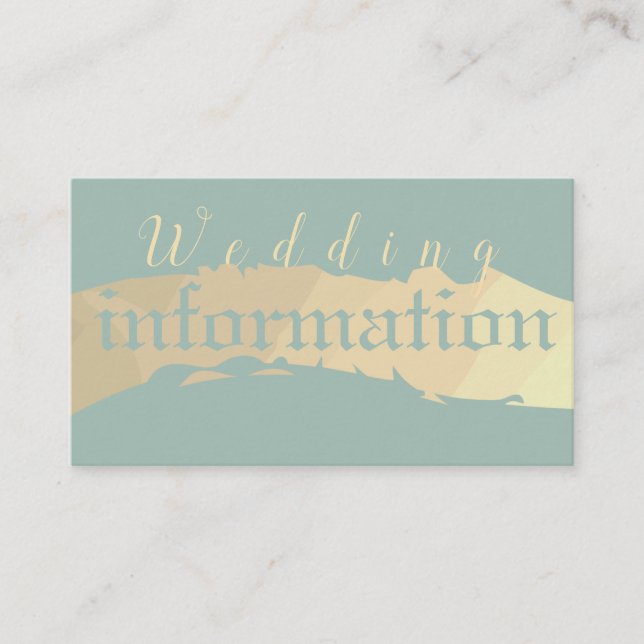 Wedding Info. Golden Veiled Wildflower Enclosure Card (Front)