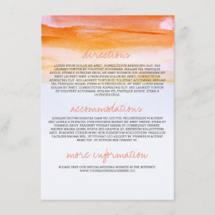 Wedding information cards - romantic watercolor