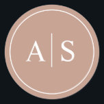 Wedding Initials Minimalist Stationery/Favour Clas Classic Round Sticker<br><div class="desc">These wedding stickers feature the initials of the couple and are perfect for using on favours,  stationery,  and more!</div>