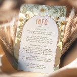Wedding Insert INFO Vintage Art Nouveau by Mucha Invitation<br><div class="desc">Art Nouveau Vintage wedding INFO card by Alphonse Mucha in a floral, romantic, and whimsical design. Victorian flourishes complement classic art deco fonts. Please enter your custom information, and you're done. If you wish to change the design further, click the blue "Customize It" button. Thank you so much for considering...</div>