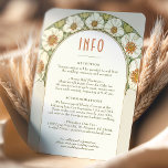 Wedding Insert INFO Vintage Art Nouveau by Mucha Invitation<br><div class="desc">Art Nouveau Vintage wedding INFO card by Alphonse Mucha in a floral, romantic, and whimsical design. Victorian flourishes complement classic art deco fonts. Please enter your custom information, and you're done. If you wish to change the design further, click the blue "Customize It" button. Thank you so much for considering...</div>