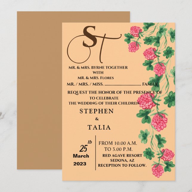 Wedding  Invitation (Front/Back)