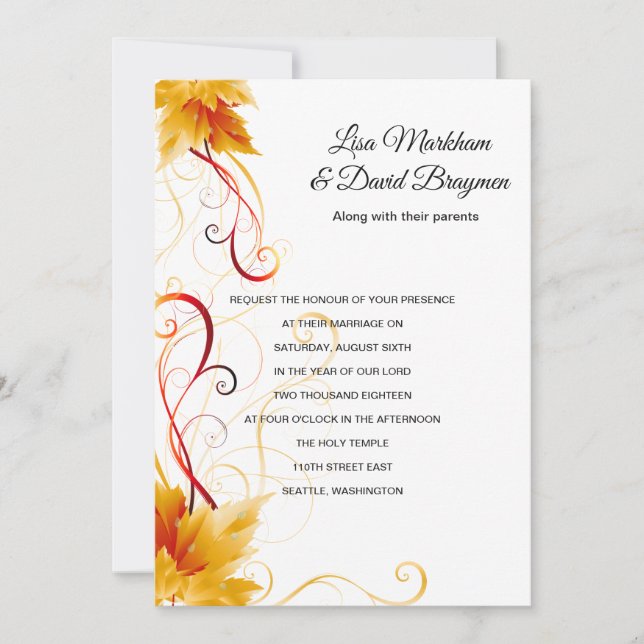 Wedding Invitation (Front)
