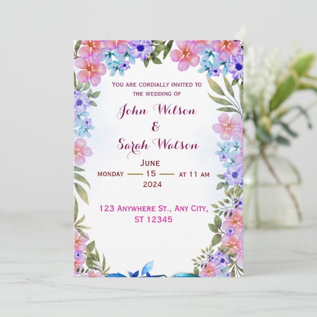 Wedding Invitation (Standing Front)