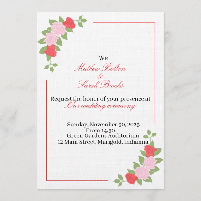 Wedding Invitation (Front)