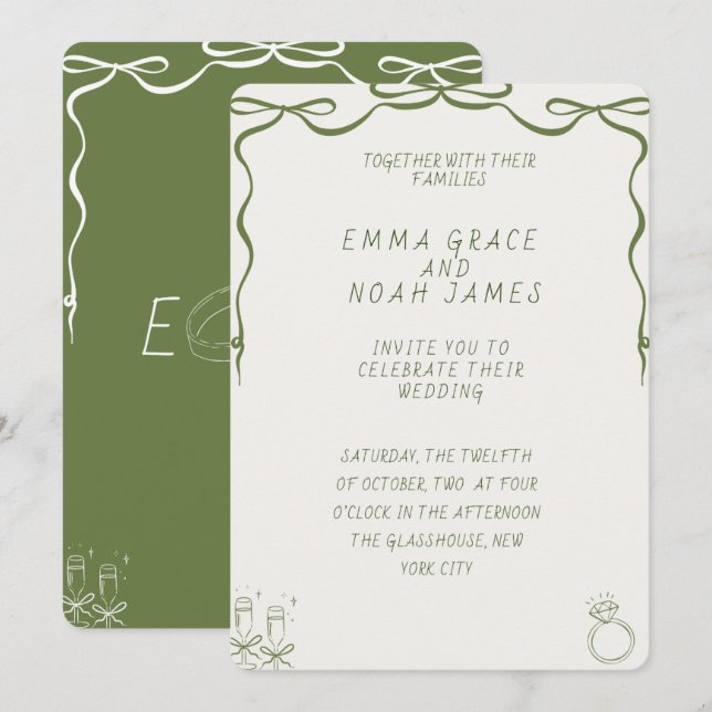 Wedding Invitation (Front/Back)