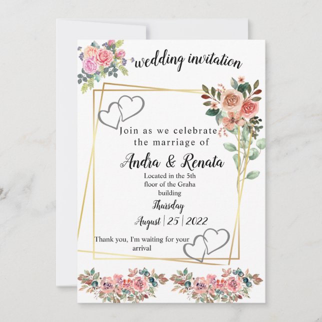 Wedding invitation  (Front)