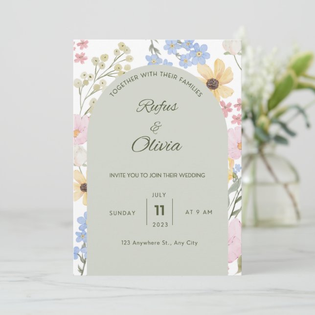 Wedding invitation  (Standing Front)