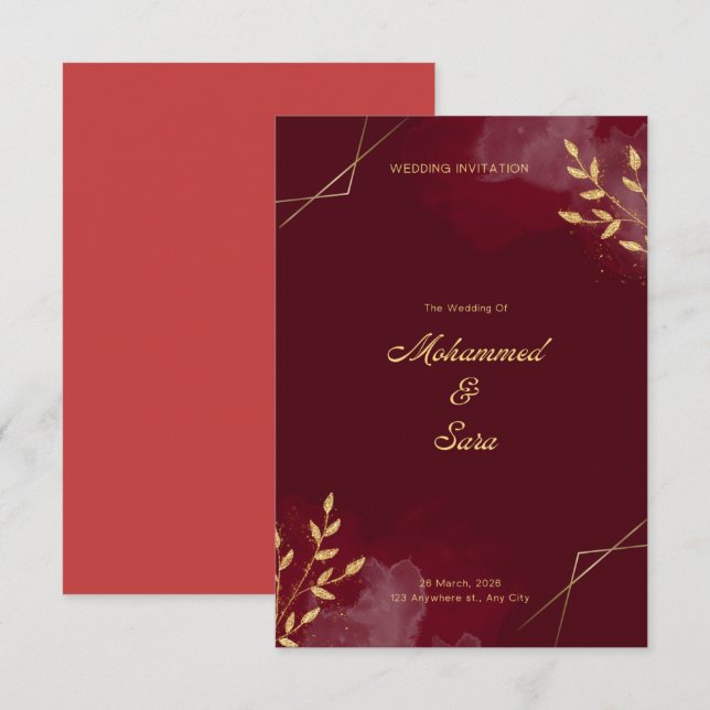 Wedding Invitation (Devant / Derrière)