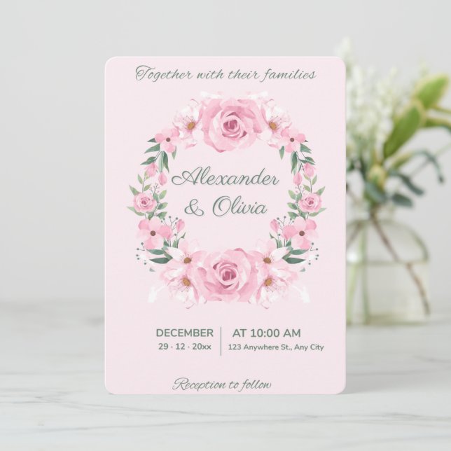  Wedding Invitation (Standing Front)