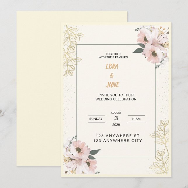 Wedding invitation (Front/Back)