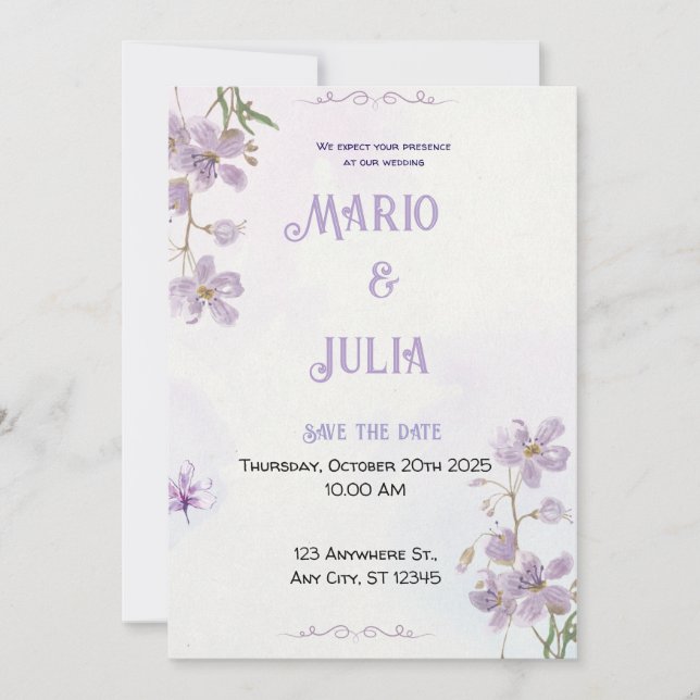 Wedding invitation (Front)
