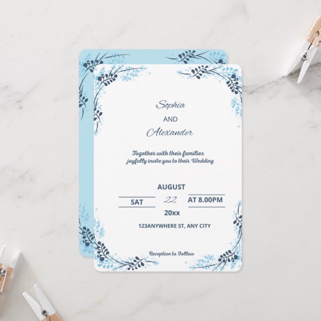 Wedding Invitation (Front/Back In Situ)
