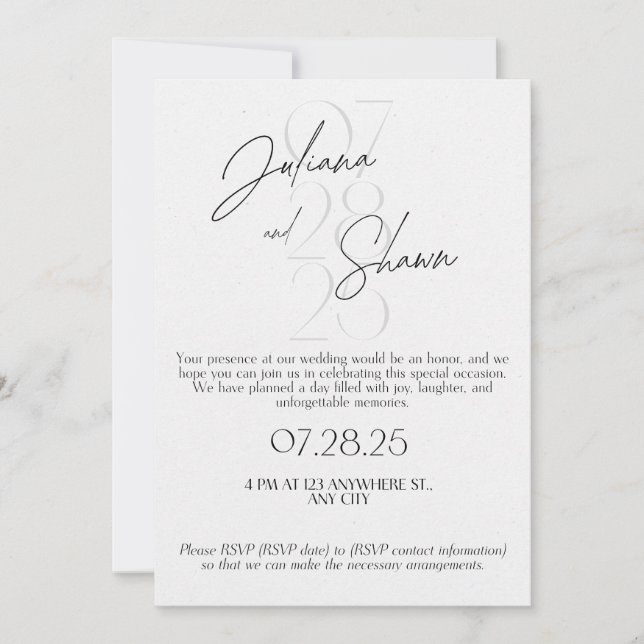 wedding invitation 1 (Front)
