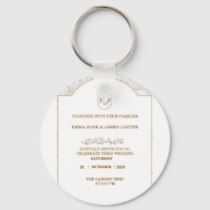 "Wedding Invitation ✨ A Night to Remember" Keychain