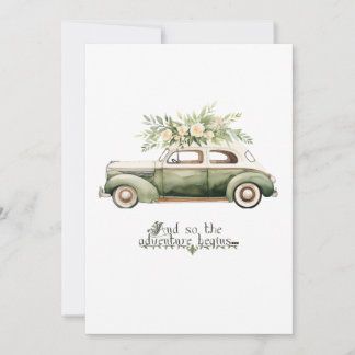 Wedding Invitation. And So the Adventure Begins Invitation