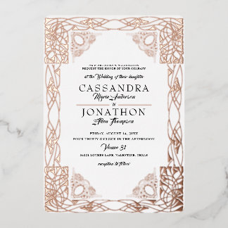 Wedding Invitation: Art Nouveau & Poem 22