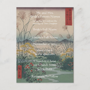 Wedding Invitation Artist Hiroshige Utagawa Postcard