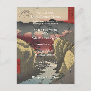 Wedding Invitation Artist Hiroshige Utagawa Postcard