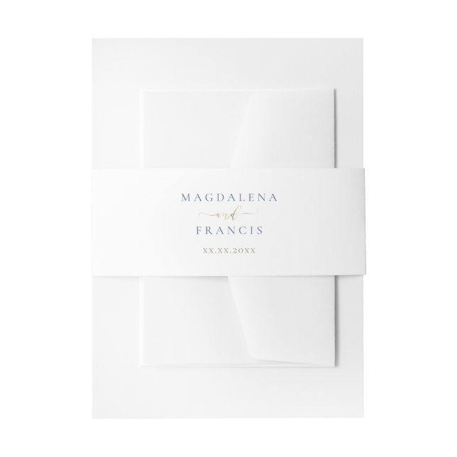 wedding  invitation belly band (Front Example)