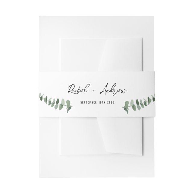 Wedding Invitation Belly Band (Front Example)