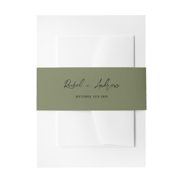 Wedding Invitation Belly Band (Front Example)