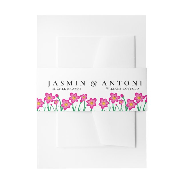  wedding invitation belly band (Front Example)