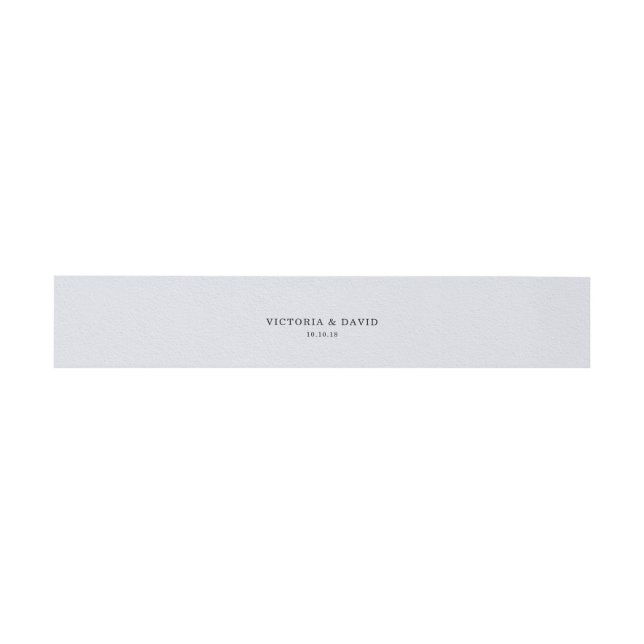Wedding Invitation Belly Band light Blue Modern (Flat)