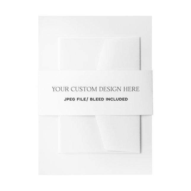 Wedding Invitation Belly Band Printing (Front Example)