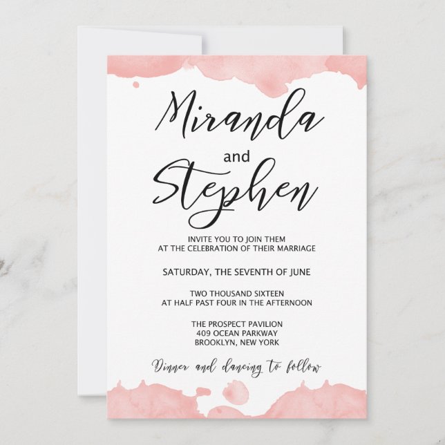 Wedding Invitation - Birthday - Menu (Front)