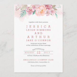 Wedding Invitation | Blush and Blooms