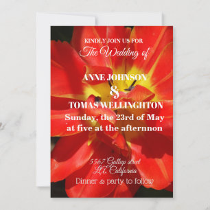 Wedding Invitation,Botanical Photo Invitation