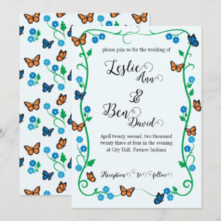 Wedding Invitation Butterfly