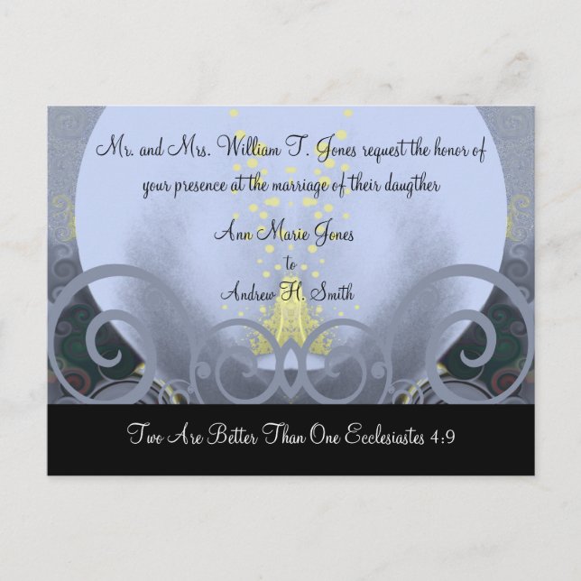 Wedding Invitation Cala Lily Postcard (Front)