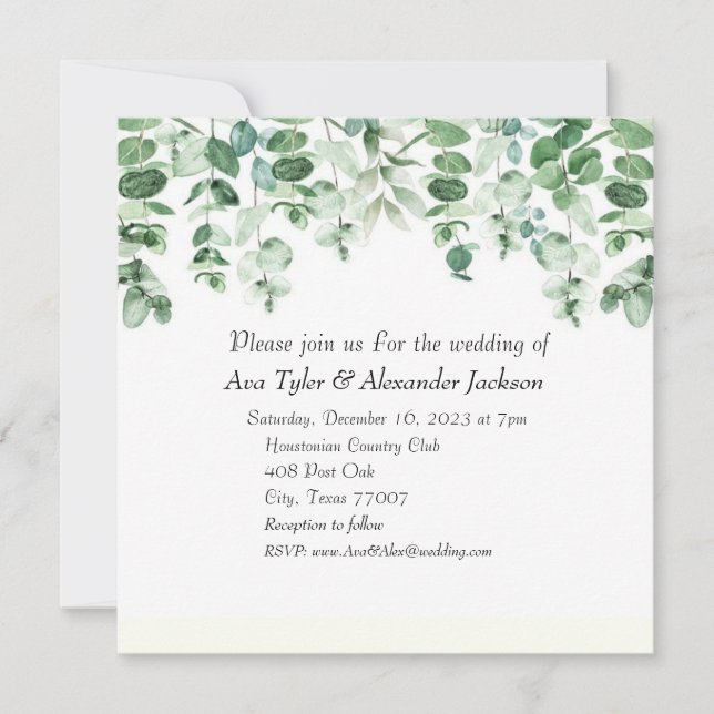 Wedding invitation Card (Front)