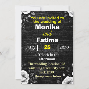 Wedding invitation card 