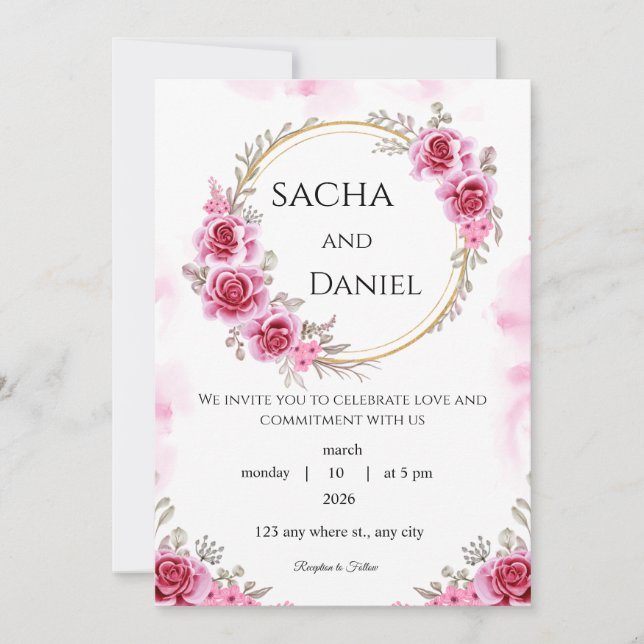 wedding invitation card (Front)