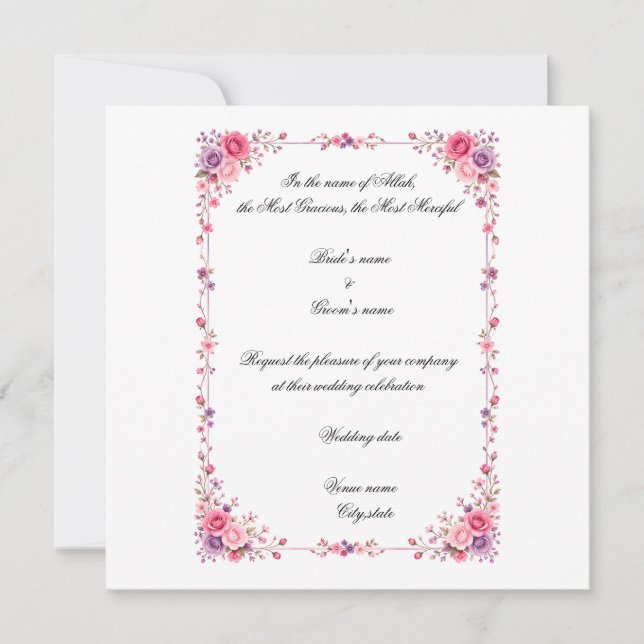 Wedding Invitation card (Front)