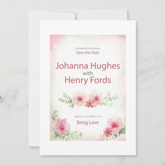 WEDDING INVITATION CARD DESIGN  (Front)