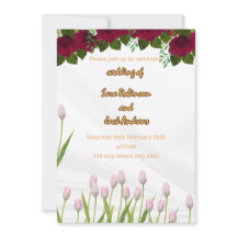 wedding invitation card Size: 5" x 7"